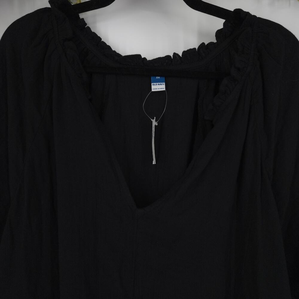 Old Navy Black Short Sleeve V-neck Plus Size Dress Size 3X NWT - Picture 4 of 14
